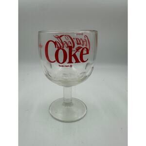 Vintage Coca Cola Wine Glass Advertising Coke Soda 80s Goblet
